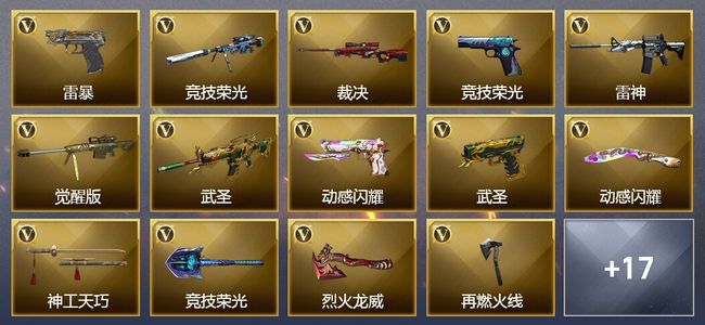 穿越火线（CF）27V武器 1V角色 4皮肤 可排位 宗师