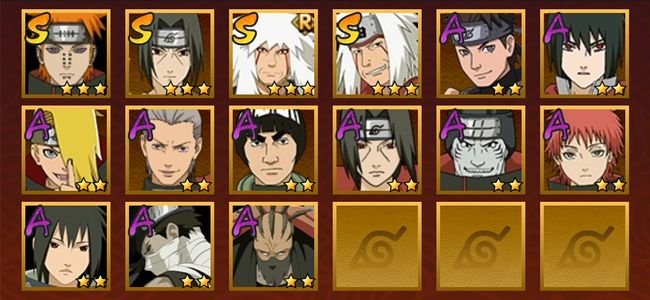 火影忍者4S忍 11A忍 69忍 479S碎片 10通灵 200W战力 中忍