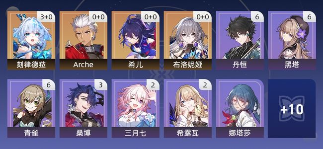 崩坏：星穹铁道7黄 7角色黄 4五星角色 60级 男主