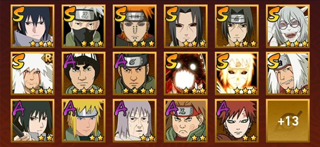 火影忍者V8 10S忍 20A忍 102忍 1182S碎片 14通灵 400W战力 暗部