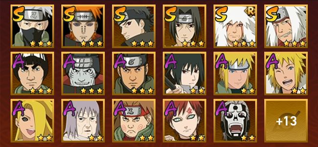 火影忍者V8 6S忍 24A忍 111忍 932S碎片 16通灵 500W战力 前1000名 中忍