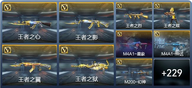 穿越火线：枪战王者V8 19王者武器 264英雄武器 7英雄角色 380万化 枪皇SSS