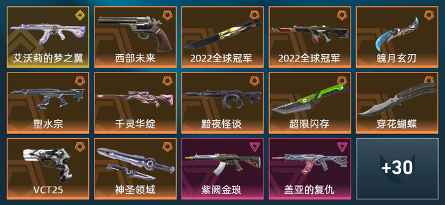 无畏契约1金皮 11橙皮 5紫皮 45皮肤 27710皮肤总价值 615已用源晶 无