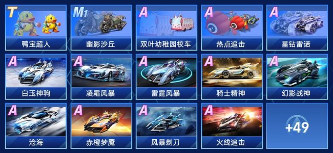 QQ飞车手游V6 1永久T车 35永久A车 63永久赛车 23宠物 女号 钻石