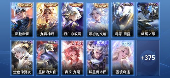 王者荣耀V9 4典藏 4无双 4星传说 45传说 105史诗 385皮肤 至尊星耀III