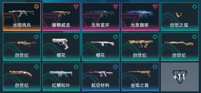 无畏契约：源能行动1传奇 3卓越 31皮肤 25英雄 13卡面 11挂饰 黄金