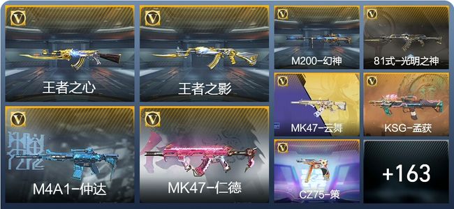 穿越火线：枪战王者7王者武器 172英雄武器 6英雄角色 209万化 枪皇