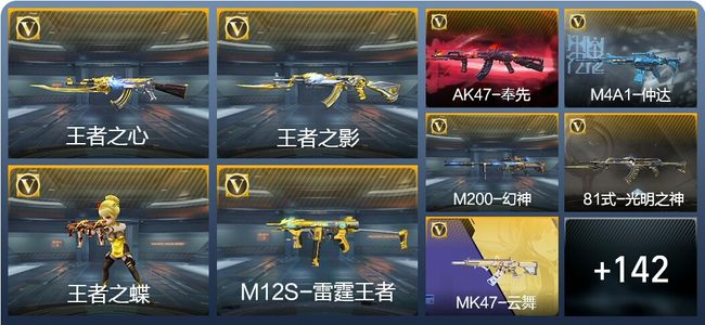 穿越火线：枪战王者V6 9王者武器 172英雄武器 5英雄角色 210万化 枪皇SSS