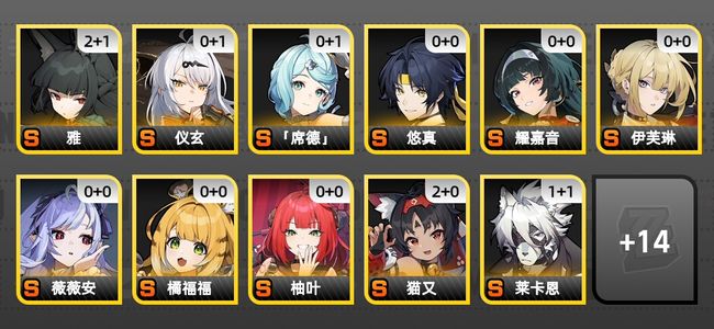 绝区零24黄 18角色黄 13S角色 6S音擎 9S邦布 女主 58