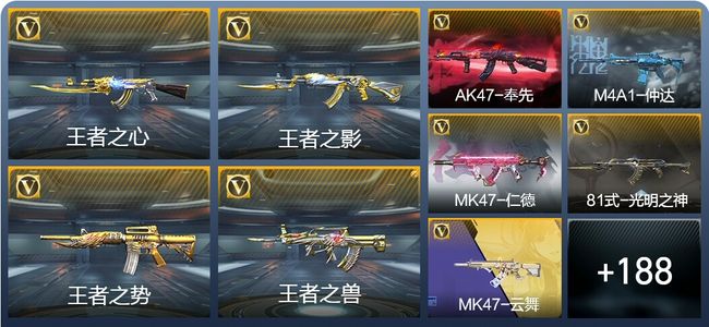 穿越火线：枪战王者V8 15王者武器 197英雄武器 5英雄角色 432万化 枪圣SS