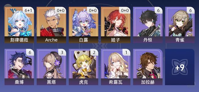 崩坏：星穹铁道14黄 10角色黄 4光锥黄 4五星角色 2五星光锥 61级 男主