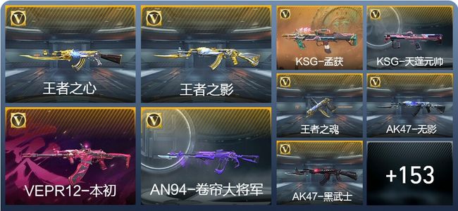 穿越火线：枪战王者5王者武器 162英雄武器 7英雄角色 191万化 枪圣