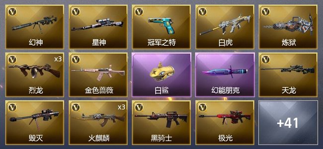 穿越火线（CF）1王者武器 68V武器 2V角色 18皮肤 可排位 枪王