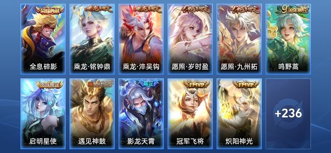 王者荣耀1典藏 20传说 56史诗 248皮肤 永恒钻石III