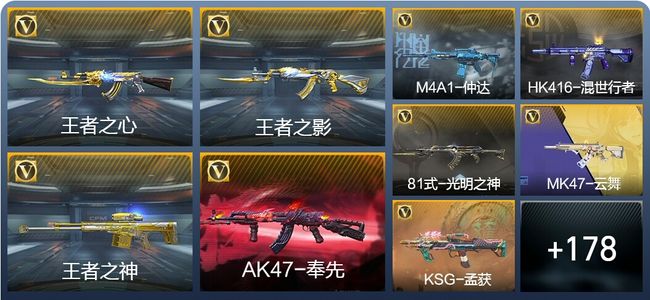 穿越火线：枪战王者V6 7王者武器 205英雄武器 4英雄角色 291万化 枪皇