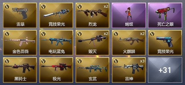 穿越火线（CF）3王者武器 42V武器 3V角色 14皮肤 可排位 新锐