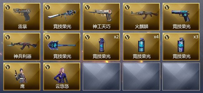 穿越火线（CF）16V武器 2V角色 2皮肤 可排位 专家