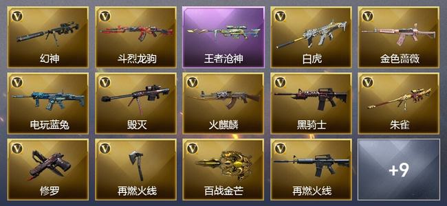 穿越火线（CF）1王者武器 19V武器 7皮肤 可排位 传奇