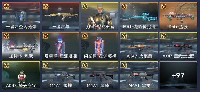 穿越火线：枪战王者2王者 124英雄武器 1英雄角色 114万化 新锐