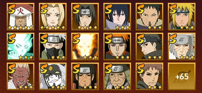 火影忍者V11 32S忍 50A忍 254忍 4375S碎片 23通灵 1000W战力 前100名 上忍