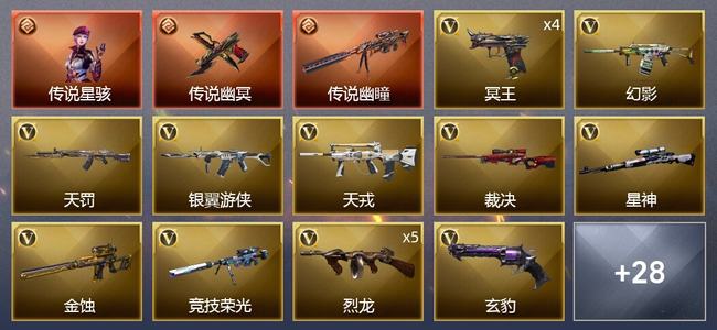 穿越火线（CF）1传说角色 2传说武器 70V武器 2V角色 6皮肤 可排位 新锐