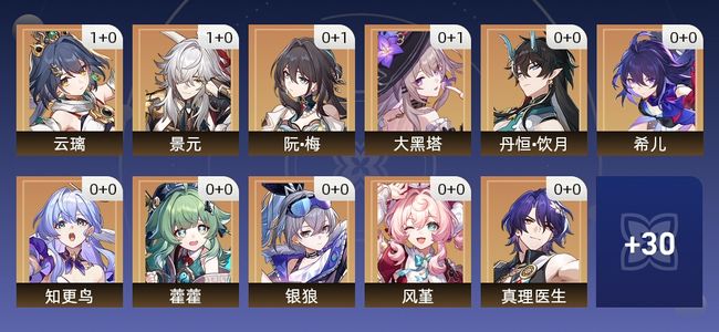 崩坏：星穹铁道38黄 28角色黄 10光锥黄 20五星角色 5五星光锥 70级 女主