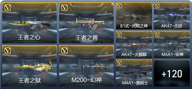 穿越火线：枪战王者6王者武器 145英雄武器 2英雄角色 287万化 枪王