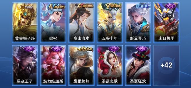 王者荣耀1传说 12史诗 54皮肤 83英雄 至圣王者
