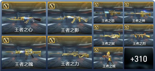 穿越火线：枪战王者V9 29王者武器 345英雄武器 11英雄角色 609万化 枪王SS