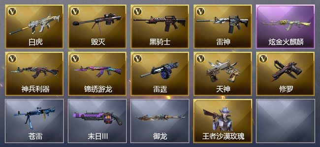 穿越火线（CF）1炫金武器 9V武器 2皮肤 可排位 新锐