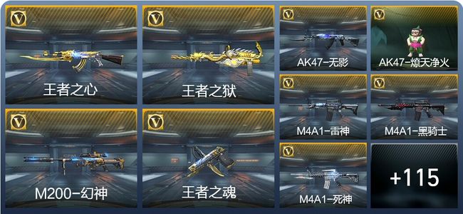 穿越火线：枪战王者V6 4王者武器 135英雄武器 2英雄角色 256万化 枪王SSS