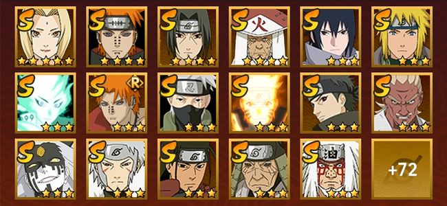 火影忍者V14 29S忍 60A忍 249忍 4118S碎片 31通灵 1000W战力 前10名 上忍