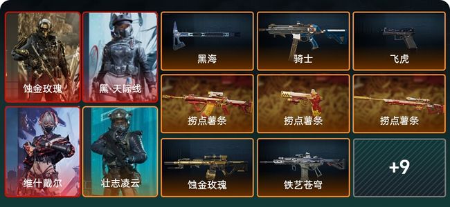 三角洲行动总资产116M 8干员外观 黑鹰