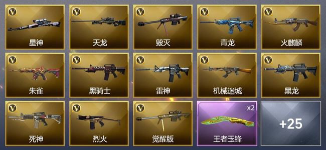 穿越火线（CF）3王者武器 37V武器 9皮肤 可排位 宗师