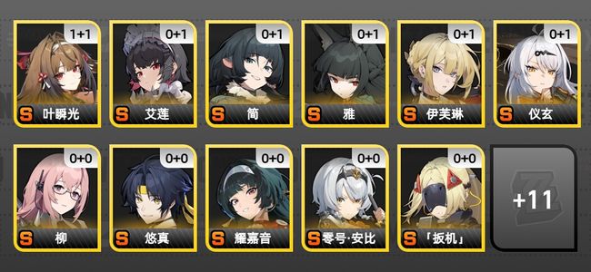 绝区零47黄 33角色黄 22S角色 14S音擎 女主 60