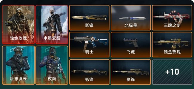 三角洲行动总资产71.1M 6干员外观 2传说近战 16传说枪械 黑鹰