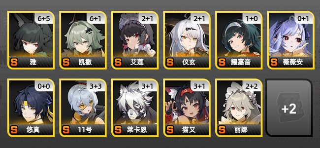 绝区零62黄 43角色黄 13S角色 11S音擎 女主 60