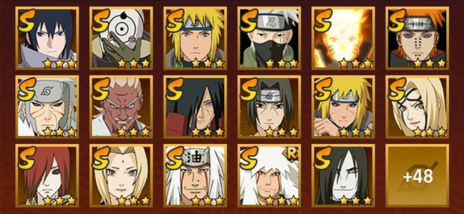 火影忍者V6 22S忍 43A忍 208忍 2633S碎片 27通灵 1000W战力 前500名 上忍