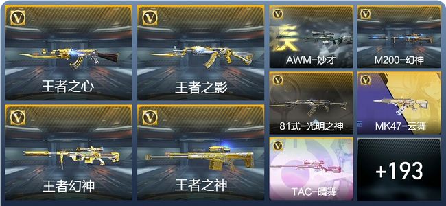 穿越火线：枪战王者V6 15王者武器 217英雄武器 4英雄角色 397万化 枪王SSS