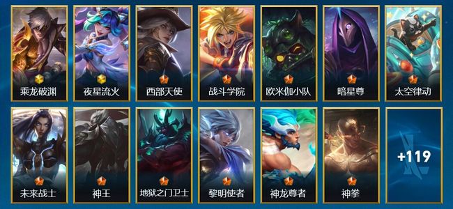 英雄联盟手游（lol手游）2神话 36传说 46史诗 133皮肤 125英雄 铂金