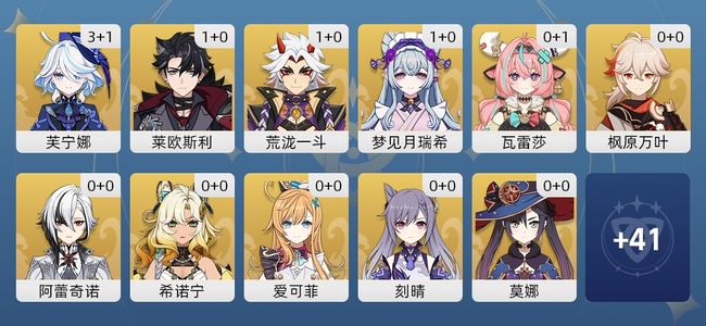 原神27黄 22角色黄 5武器黄 16五星角色 5五星武器 男主 57级