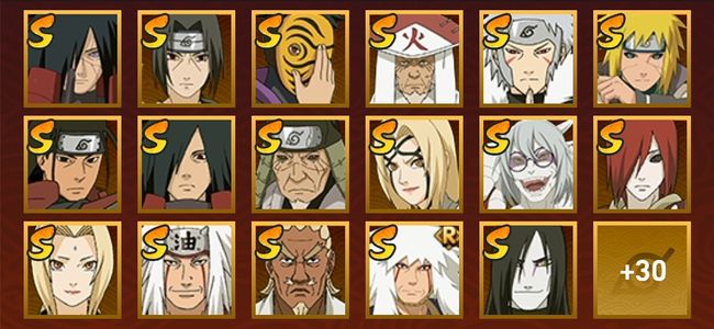 火影忍者V10 18S忍 30A忍 156忍 2381S碎片 18通灵 1000W战力 前500名 下忍