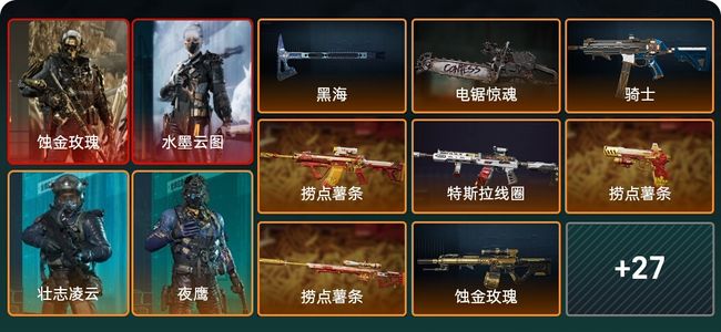 三角洲行动总资产508M 6干员外观 2传说近战 33传说枪械 钻石