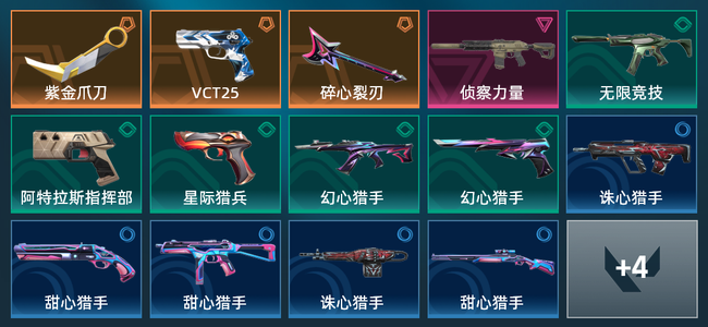 无畏契约3橙皮 1紫皮 18皮肤 5460皮肤总价值 180已用源晶 白银