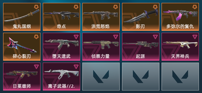 无畏契约6橙皮 6紫皮 34皮肤 18870皮肤总价值 565已用源晶 青铜