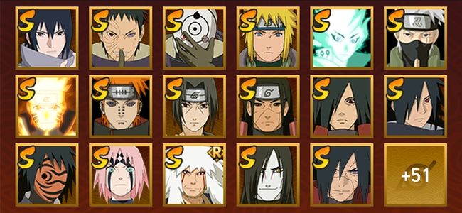 火影忍者V11 23S忍 47A忍 70忍 2828S碎片 20通灵 1000W战力 前500名