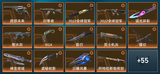 无畏契约15橙皮 5紫皮 93皮肤 2,9310皮肤总价值 860已用源晶