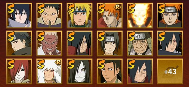 火影忍者V12 24S忍 40A忍 64忍 2877S碎片 21通灵 1000W战力 前500名