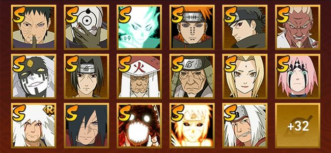 火影忍者V10 20S忍 33A忍 53忍 2629S碎片 23通灵 1000W战力 前50名