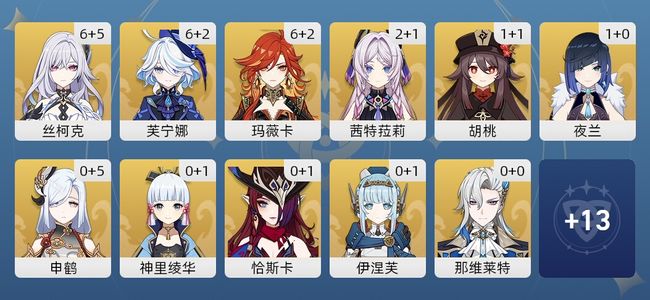 原神86黄 59角色黄 27武器黄 24五星角色 16五星武器 女主 60级